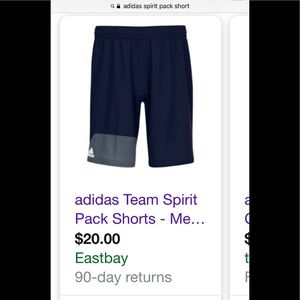 Men’s Adidas Spirit Pack Gym Shorts Athletic Large